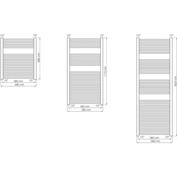Haceka Designradiator Sinai Satijn Grijs 835 Watt 162x59 Cm - Afbeelding 2