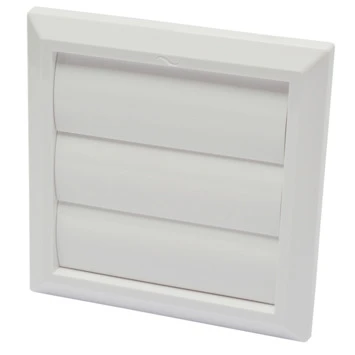 Sanivesk Overdrukrooster Met Lamellen Kunststof Wit Ø100/125 Mm