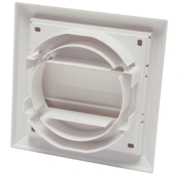 Sanivesk Overdrukrooster Met Lamellen Kunststof Wit Ø100/125 Mm - Afbeelding 2