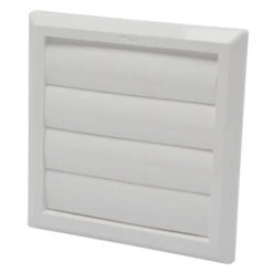 Sanivesk Overdrukrooster Met Lamellen Wit Ø 150/160 Mm