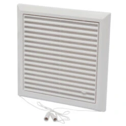 Sanivesk Schuifrooster Kunststof Wit 25x25 Cm Koordbediening