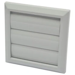 Sanivesk Overdrukrooster Met Lamellen Grijs Ø 100/125 Mm